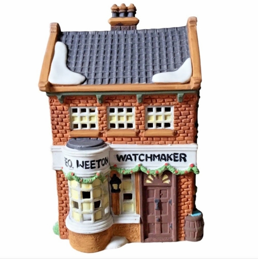 Dept 56 Dickens Village Geo Weeton Watchmaker Porcelain House